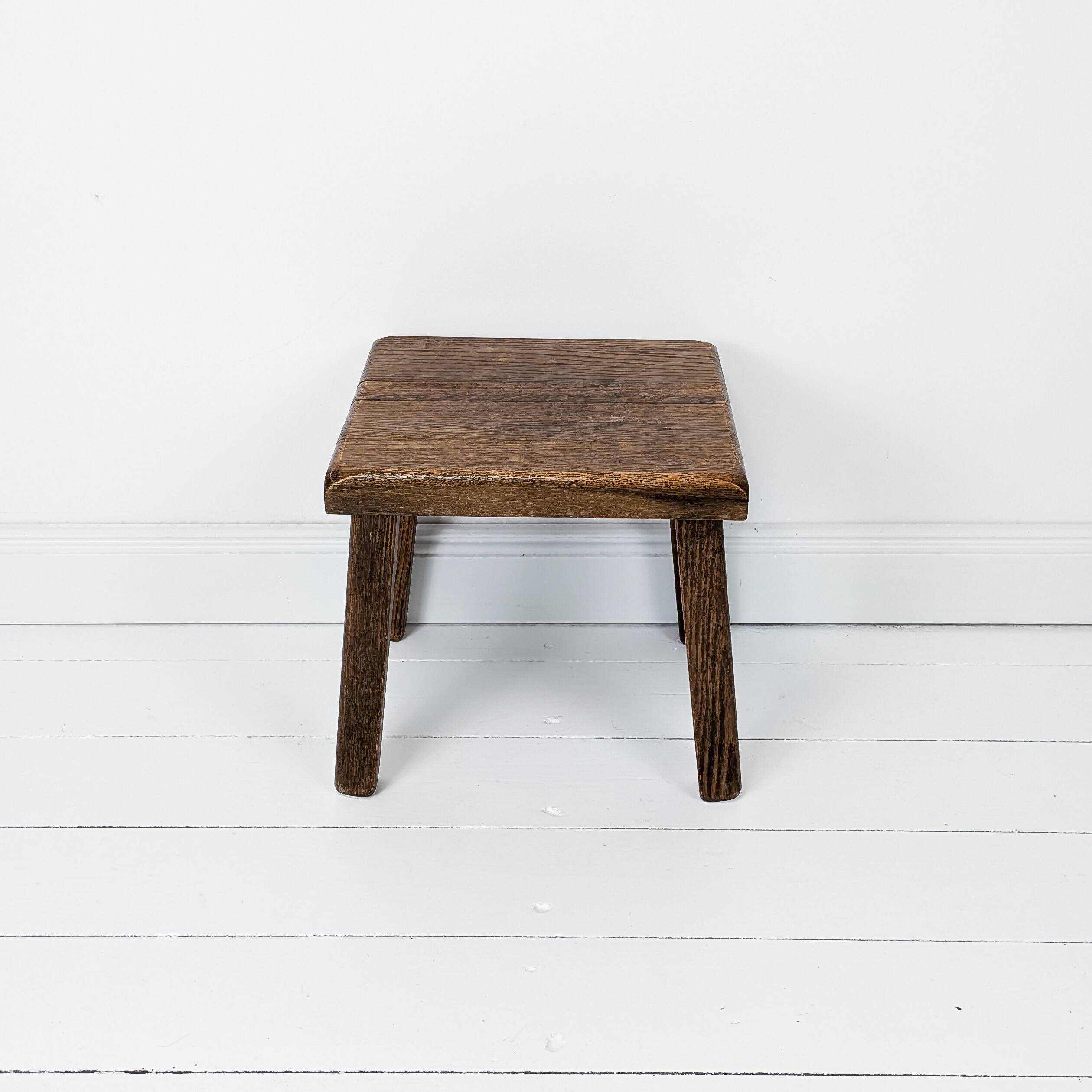 Vintage Table d'appoint Bois massif Chêne Banque de fleurs Table à fleurs Table basse Mid Century ca