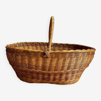 Caramel colored wicker basket