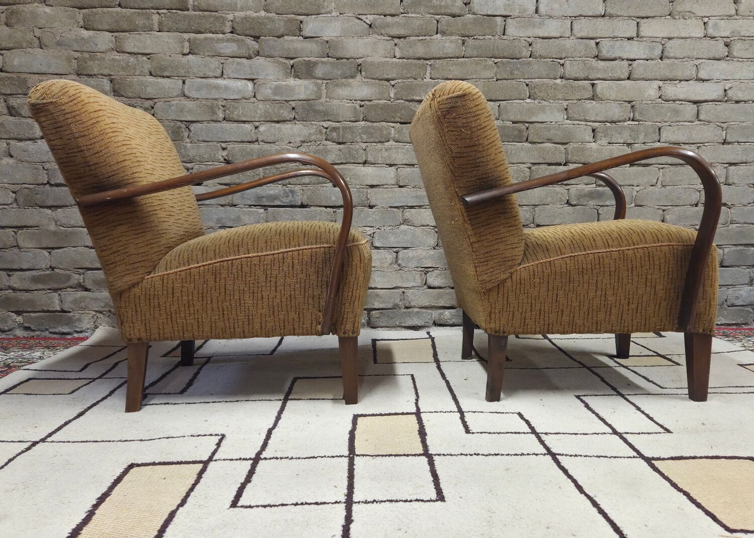 Paire de fauteuils 1960 vintage