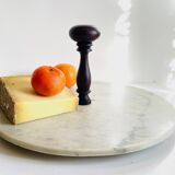 Plateau à fromage marbre et bois vintage