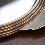 Round brass mirror 35x27cm