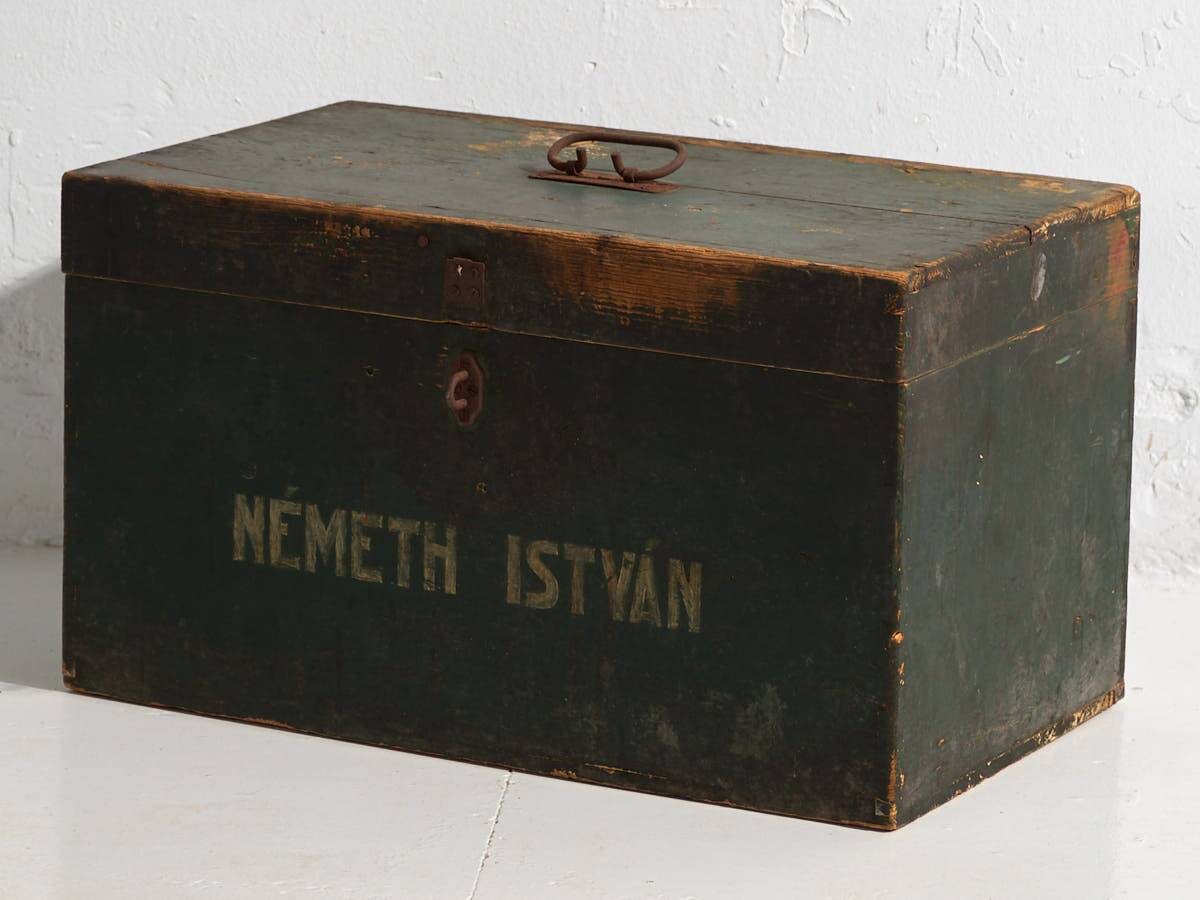 Antique green chest (c.1910) #13
