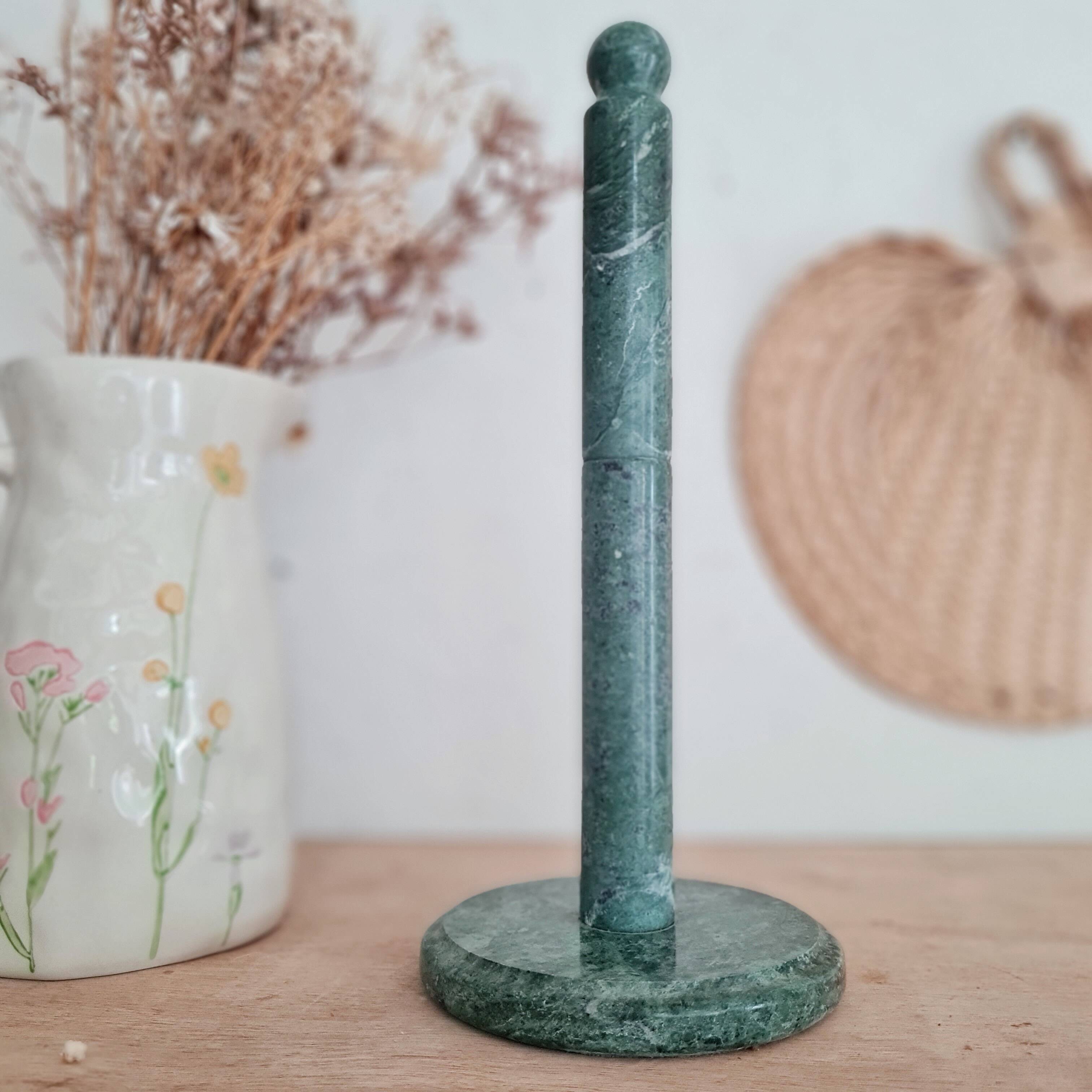 Paper towel roll - green marble base for paper
