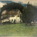 HST painting "Country House" German early 20th century