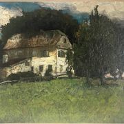 Tableau HST "Maison de campagne" éc. Allemande début XX° siècle