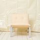 Beige armchair with chrome frame (1 of 2), Italy, 1980s