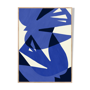 Affiche d'art oiseaux - bleus