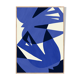 Affiche d'art oiseaux bleus 50 x 70 cm