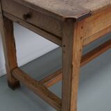 Antique elm 19th century french rustic farmhouse dining table