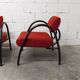 Sofa set with 2 designer armchairs 2001 red