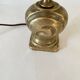 Bronze lamp, new 2M fabric cable, jute lampshade