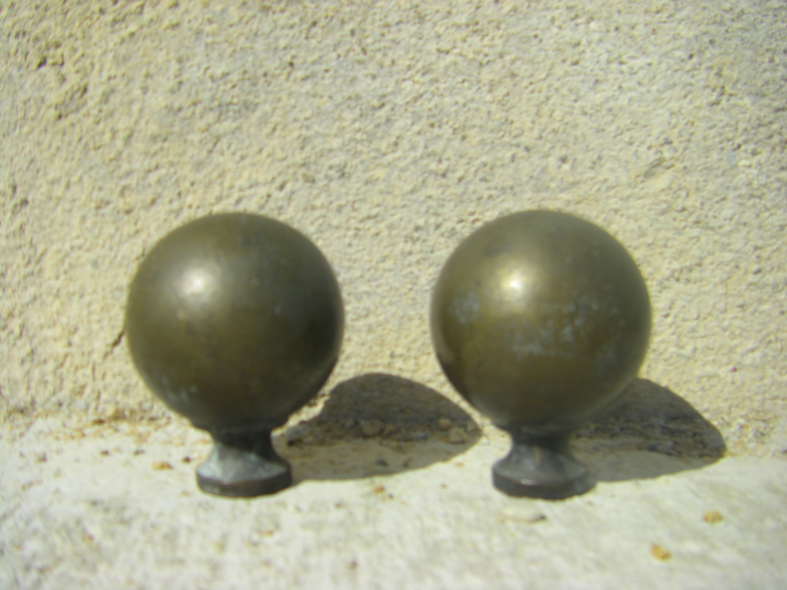 Old brass balls