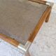 Table design bass, vintage, 70s wood and smoked glass