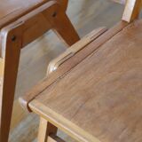 Set of 12 Scandinavian chairs compass feet