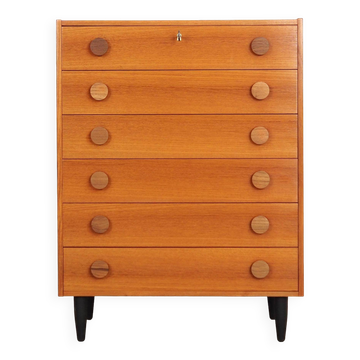 Teak chest of drawers, Danish design, 1960s, production: Denmark