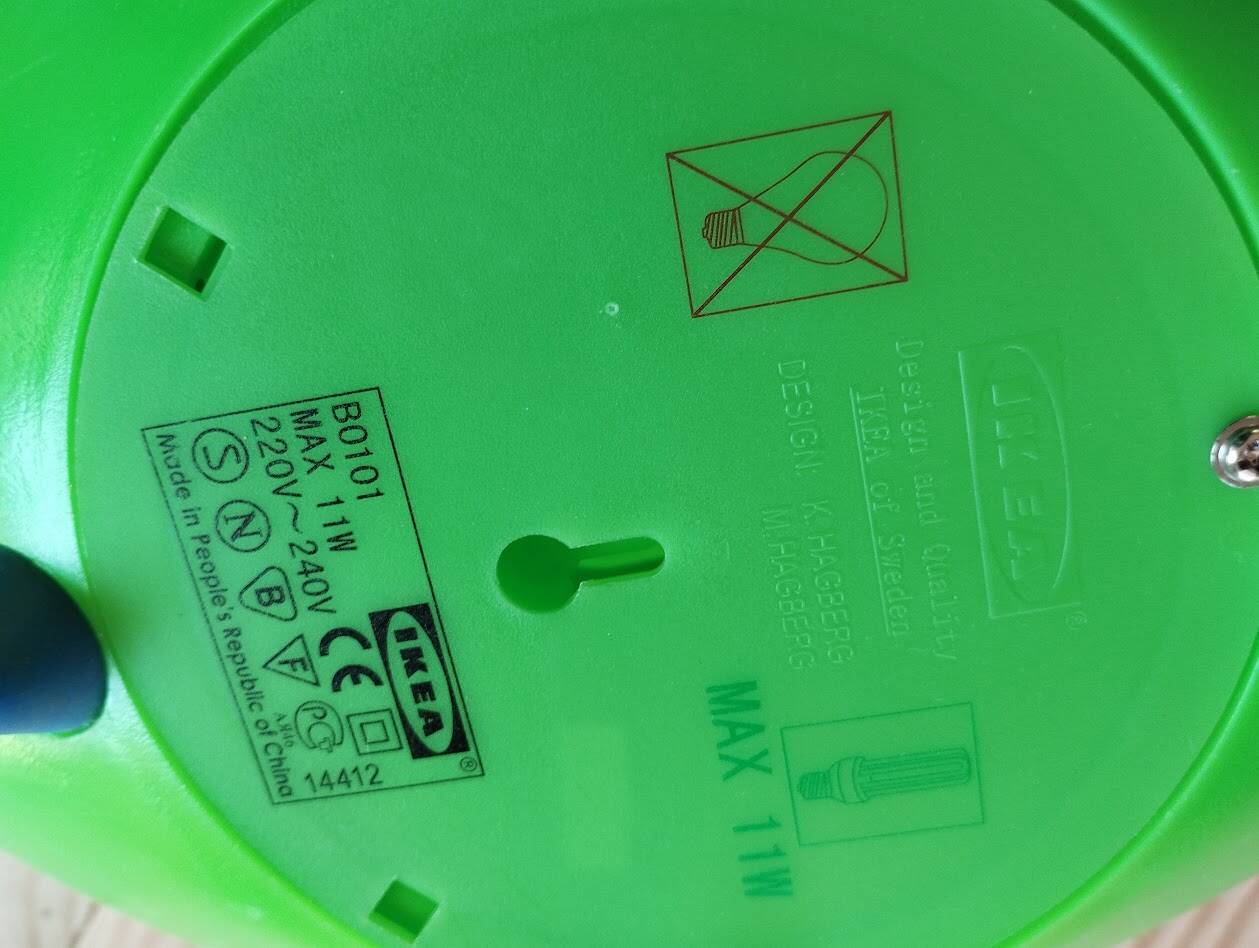 Lamp or UFO wall light Ikea vintage, model Löv; Hagberg, Ikea Vintage