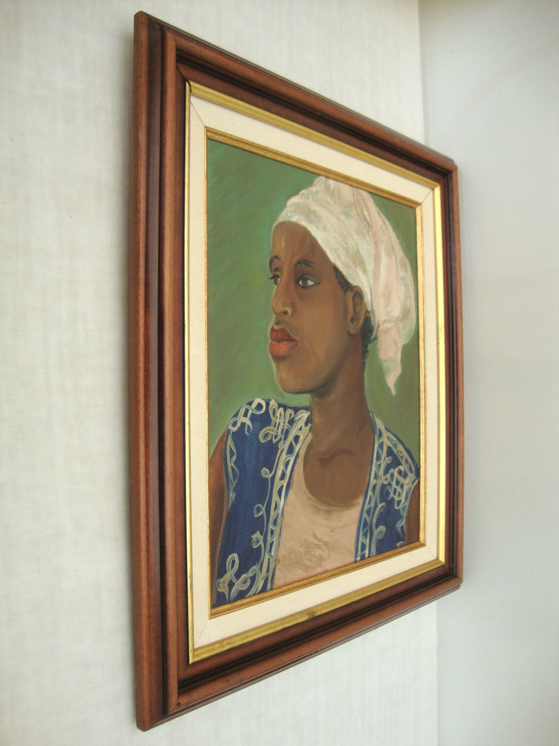 Tableau ancien portrait à l’huile