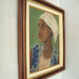 Old painting portrait in oil