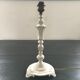 White patinated bronze lamp base