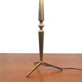 Golden brass tripod table lamp