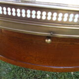 Mahogany hot water bottle table