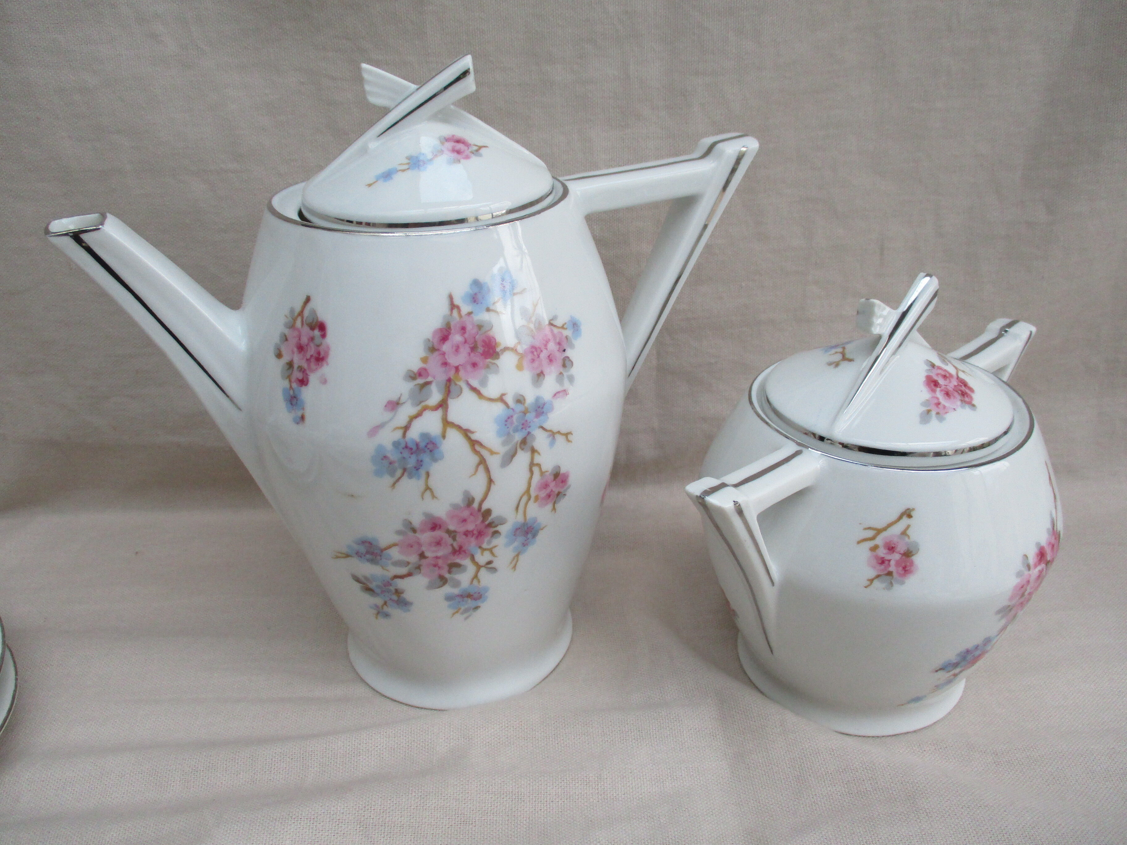 RCF Art Deco porcelain coffee service