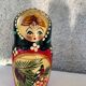 5 Russian matryoshka dolls made of folk and vintage handmade wood