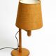 1960s Temde table lamp made of oak wood and with height-adjustable shade