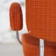 Vintage orange velvet armchair, 1970