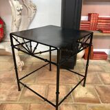 Pair of wrought iron side tables