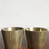 Scandinavian brass vases set, 1950s