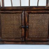 Small vintage rattan shelf