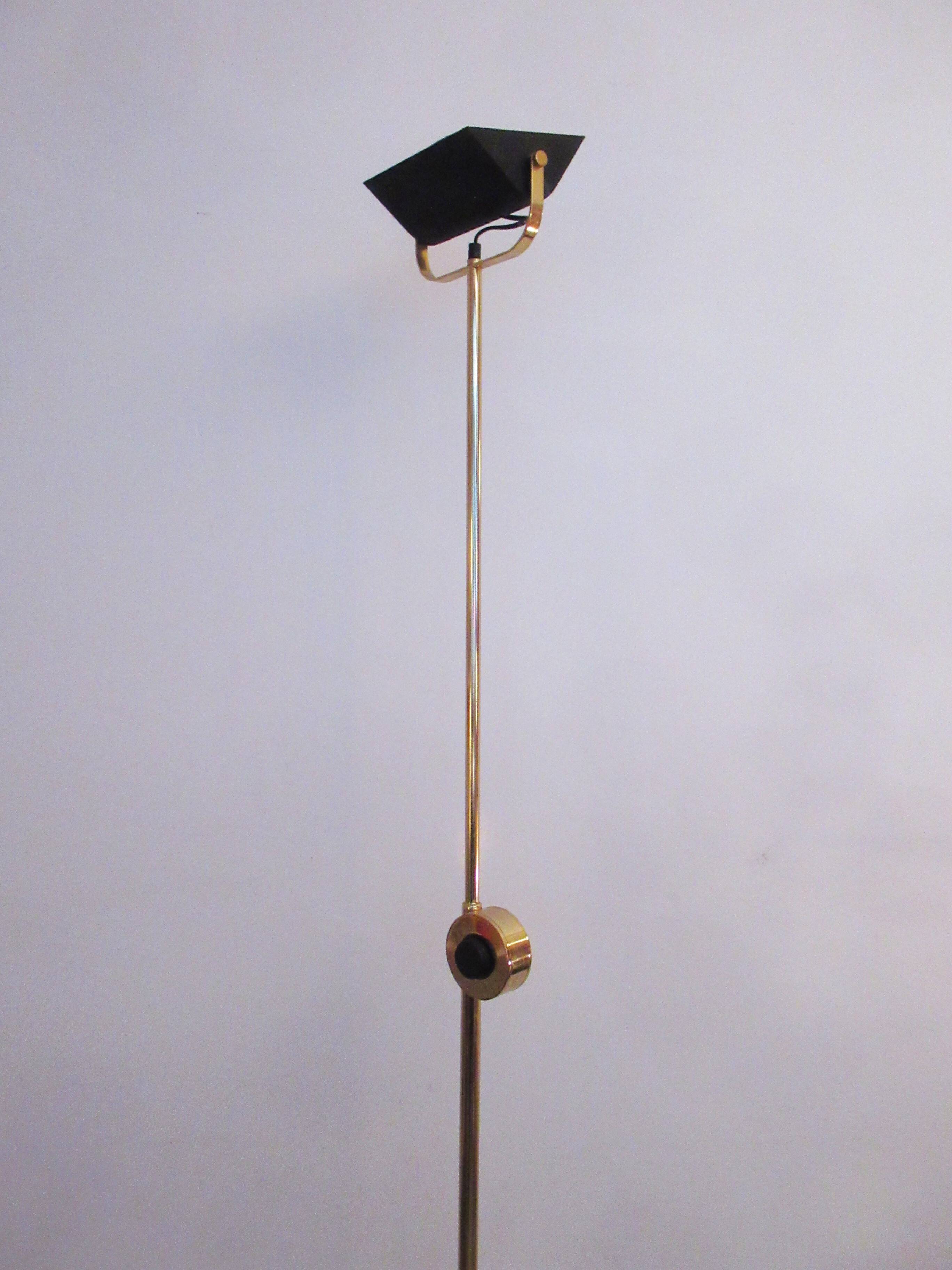 Brass floor lamp Fratelli Martini 1980s