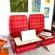 Vintage Air France aircraft chairs