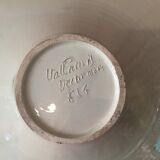 Fruit cup in vintage vallauris ceramic parrot foliage