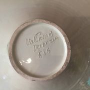 Fruit cup in vintage vallauris ceramic parrot foliage