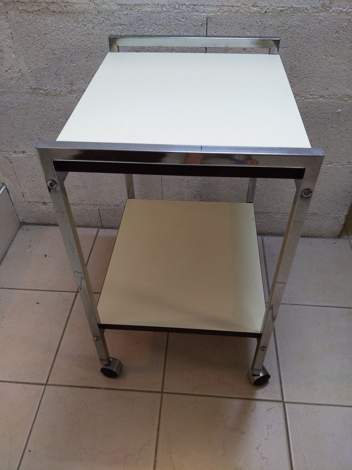 Vintage trolley on wheels