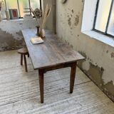 1950s oak farmhouse table with spindle legs