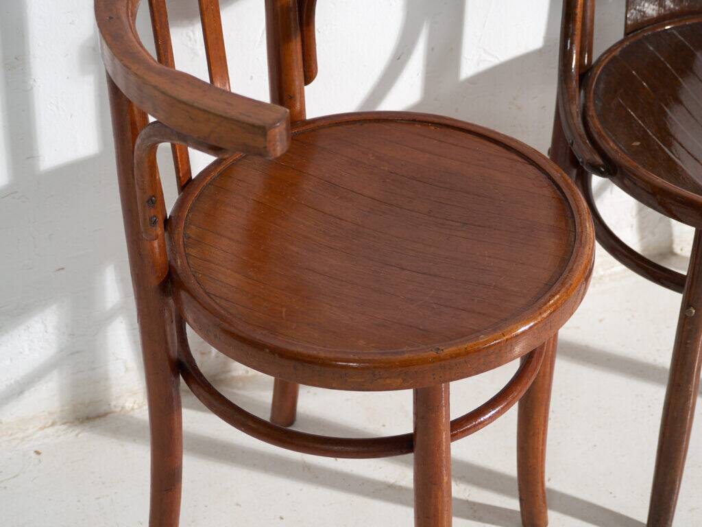 Pair of antique bentwood chairs in Thonet style – Central Europe, circa 1905