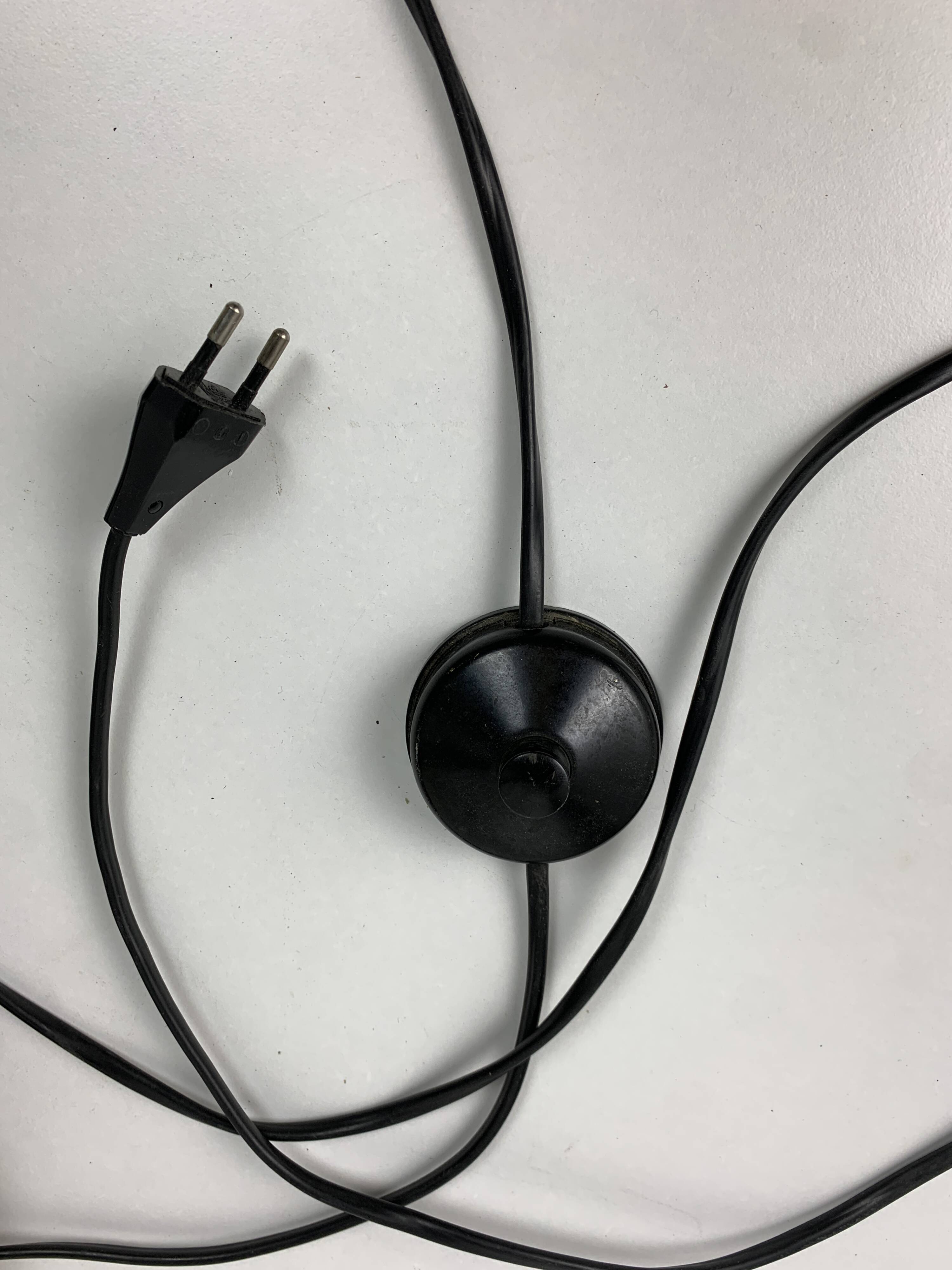 Midcentury brutalist oak floor lamp with 4 spheres, 1970s  by Temde Leuchten