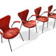 4 chaises serie 7 Arne Jacobsen pour Frtiz Hansen