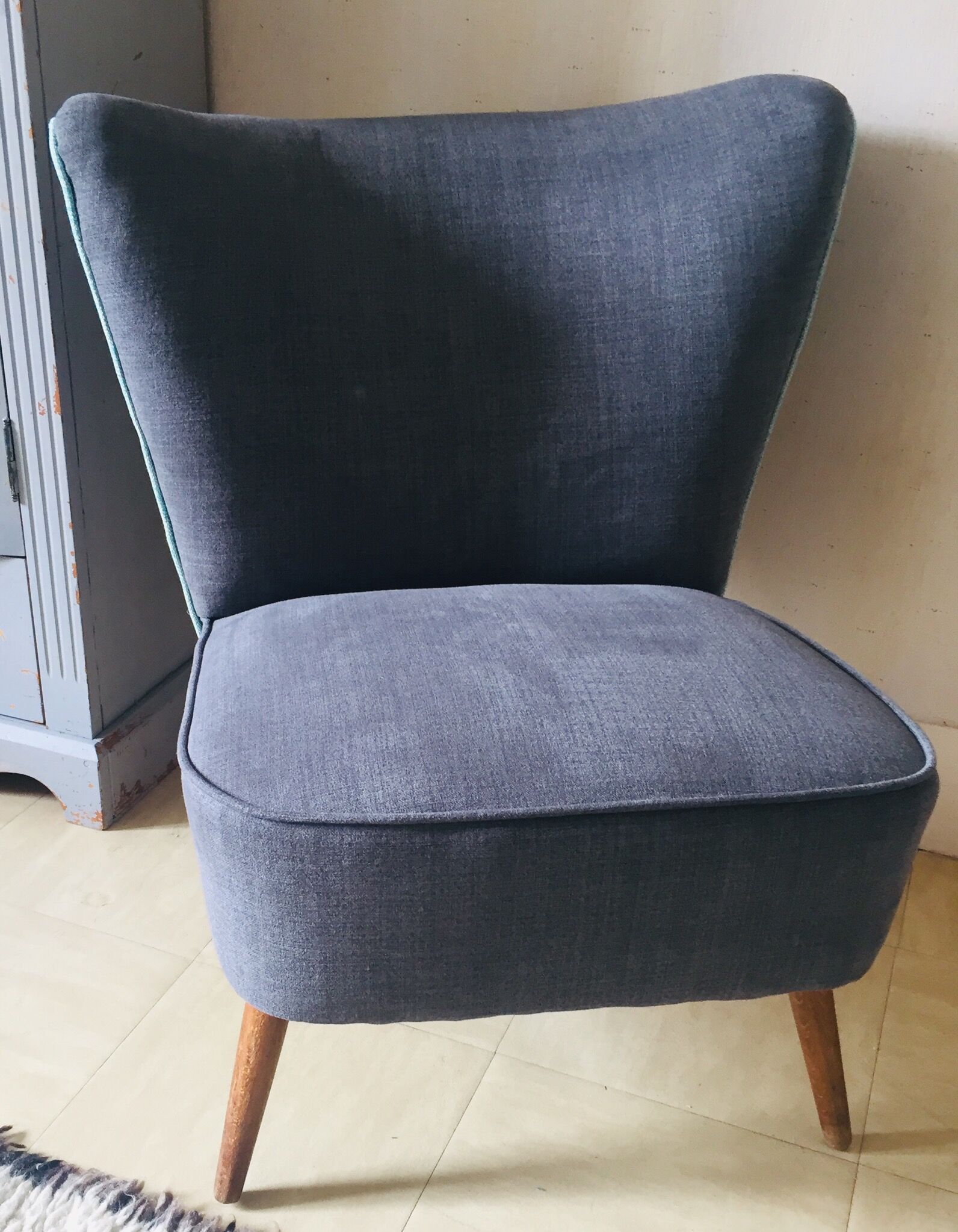 Grey cocktail armchair