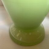 Pair of green glass paste vases