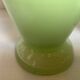 Pair of green glass paste vases