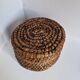 large straw basket banneton folk art bread bakery