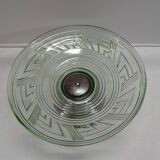 Cut glass and metal deco