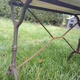 Marble and cast iron bistro table