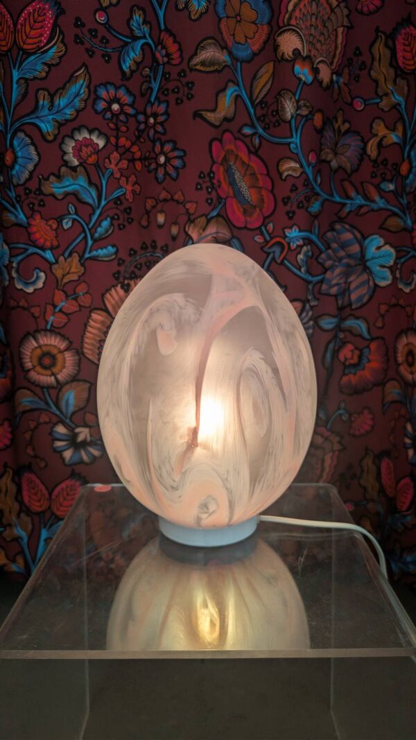 Lampe oeuf en verre