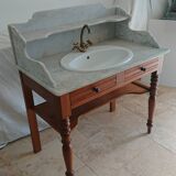 Toilet table on marble with cacker
