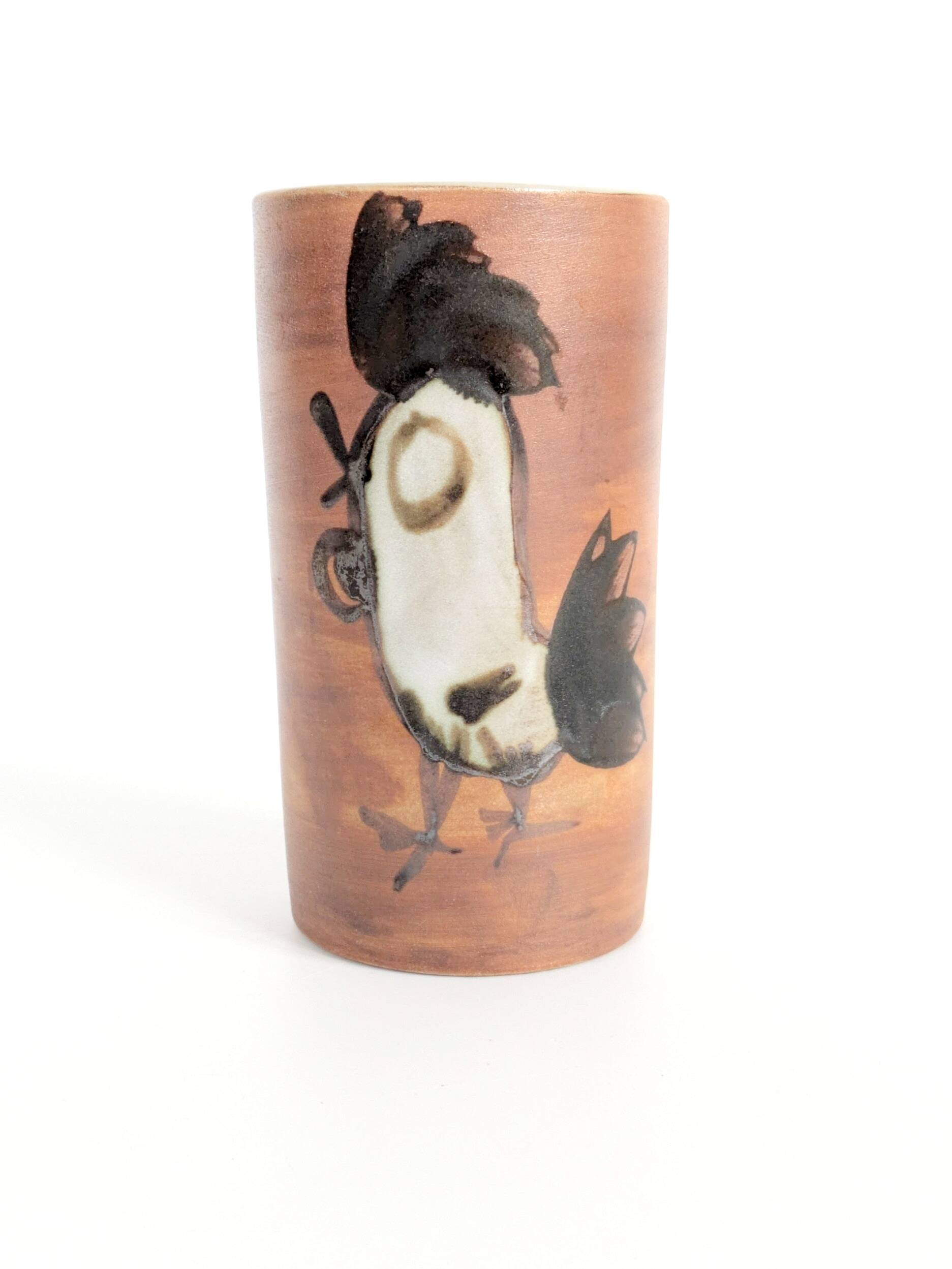 Set of 4 ceramic pieces by Madeleine Brault, Pottery of the Dove